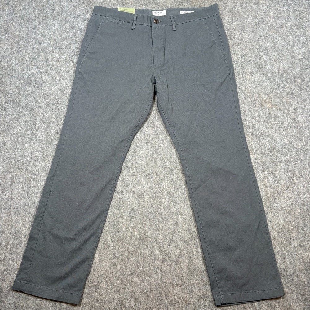 Goodiellow & Co Chino Pants Size 36Wx30L Gray Slim Fit Flat Front Straight Leg